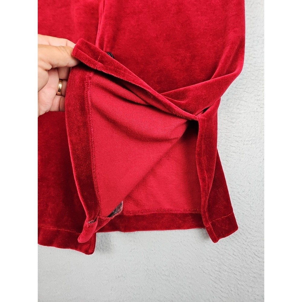 Vintage New York & Company Velvet Jacket Size Medium Red Classic Classy Y2K - Picture 6 of 9